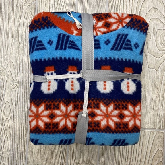 Aldi Gear ‘23 Holiday One Piece Hooded Zip Pajama Unisex S Dark Blue Logo New - Picture 5 of 5